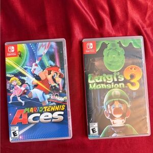 Nintendo Switch Mario Tennis Aces & Luigi's Mansion 3 Bundle
